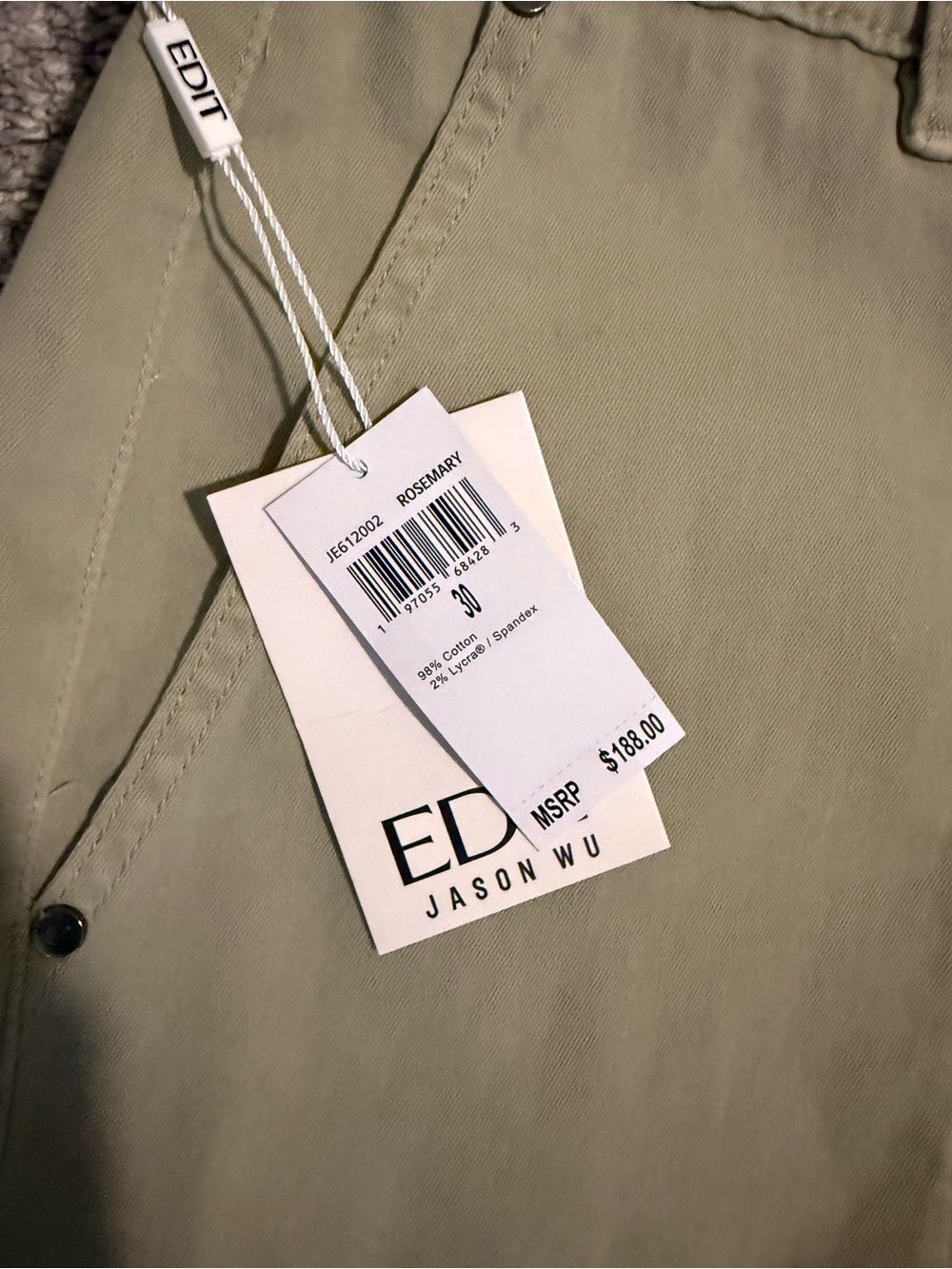Jason Wu EDIT Rosemary High-Rise Pants in Sage - Picture 4 of 8
